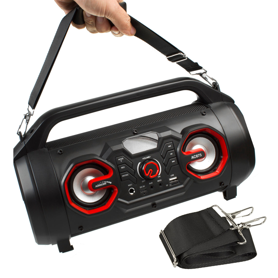 Haut-parleur portable Audiocore bazooka, bluetooth 5.0, radio FM, micro carte, SDIPX4, 2000mAh, AC875