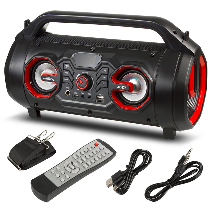 Haut-parleur portable Audiocore bazooka, bluetooth 5.0, radio FM, micro carte, SDIPX4, 2000mAh, AC875