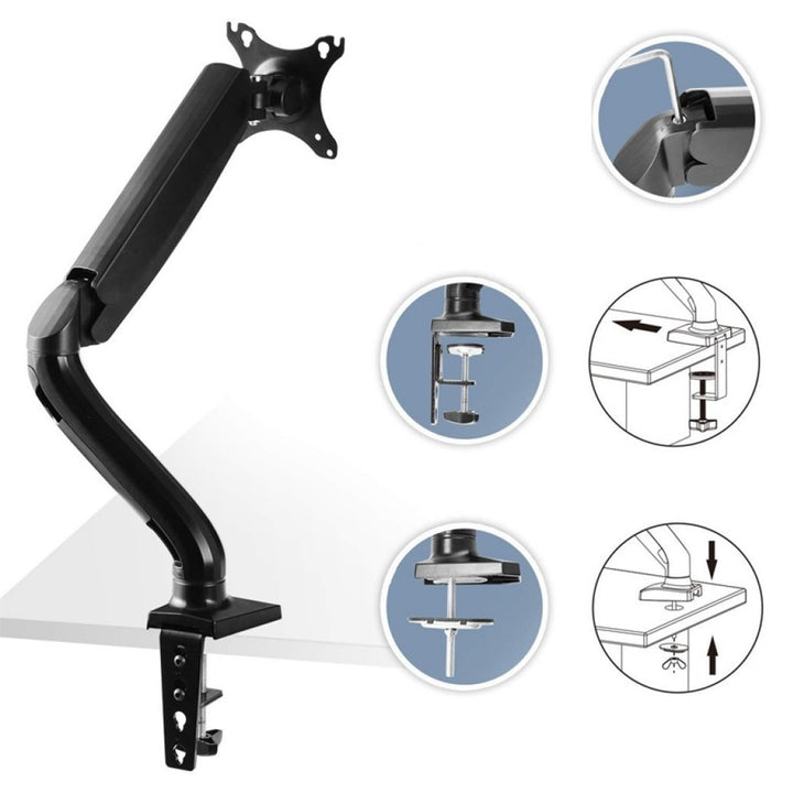 SUPPORT DE FIXATION SUR BUREAU POUR MONITEUR LCD LED USB 3.0 10-32" Art L-17GD