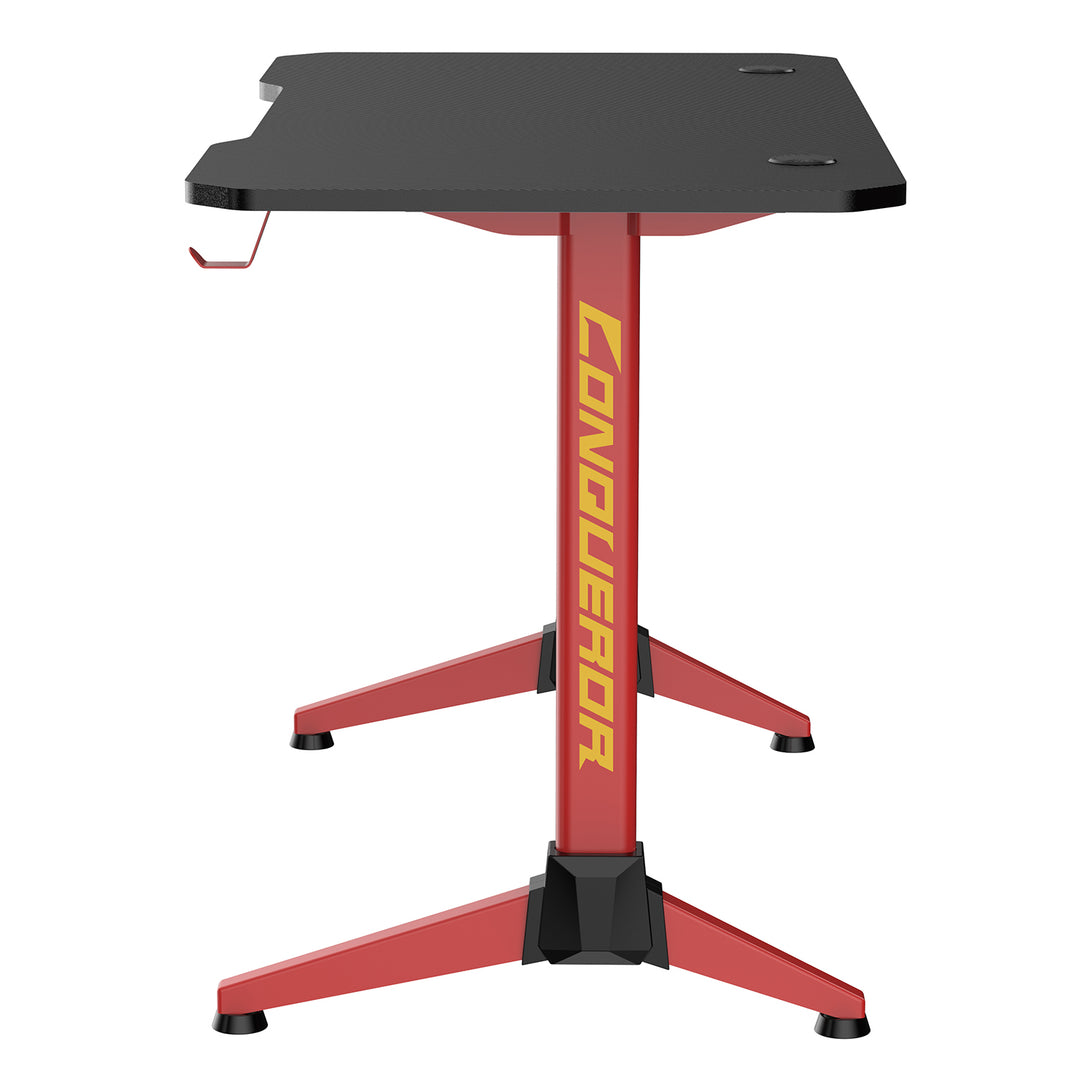 Bureau de jeu NanoRS noir et rouge 100kg max, 750mm de haut, rétro-éclairage LED RVB, RS701