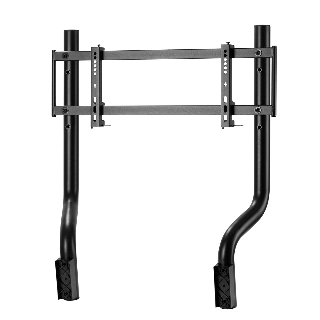 Simulateur de course Cockpit 3 en 1 Siège de jeu jusqu'à 130kg Support de levier de vitesse Support de volant Support TV jusqu'à 50" Max. Vesa 400x200 ...