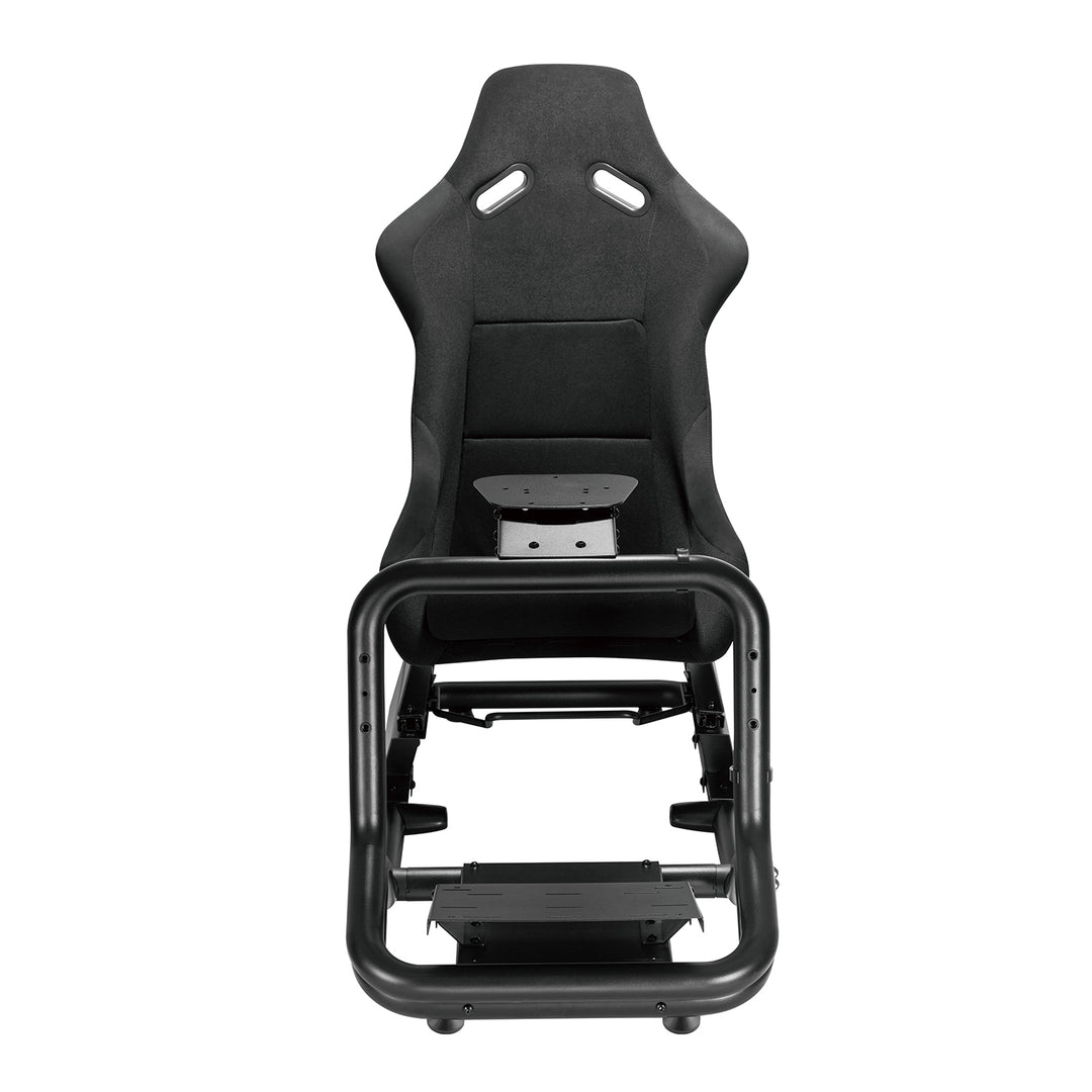 Simulateur de course Cockpit 3 en 1 Siège de jeu jusqu'à 130kg Support de levier de vitesse Support de volant Support TV jusqu'à 50" Max. Vesa 400x200 ...
