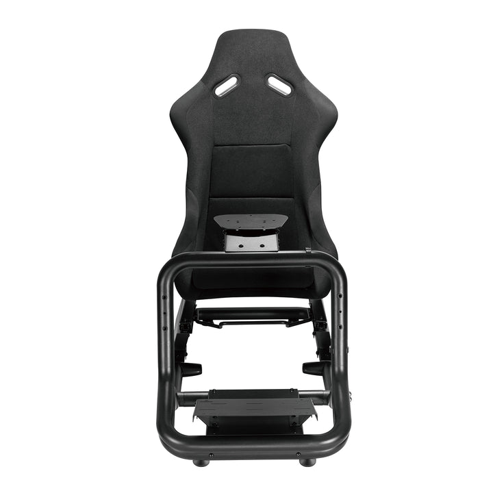 Simulateur de course Cockpit 3 en 1 Siège de jeu jusqu'à 130kg Support de levier de vitesse Support de volant Support TV jusqu'à 50" Max. Vesa 400x200 ...