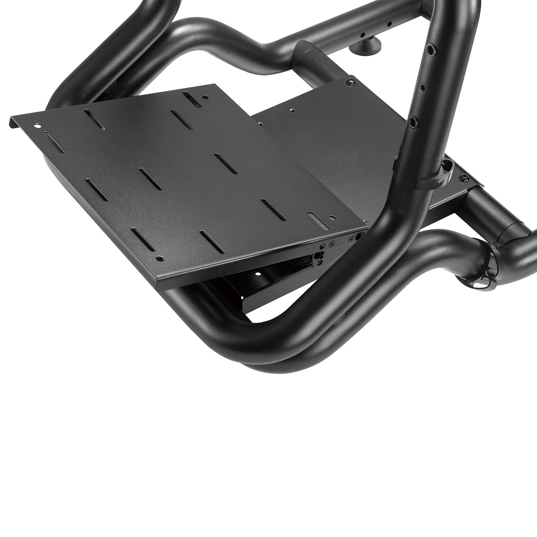 Simulateur de course Cockpit 3 en 1 Siège de jeu jusqu'à 130kg Support de levier de vitesse Support de volant Support TV jusqu'à 50" Max. Vesa 400x200 ...