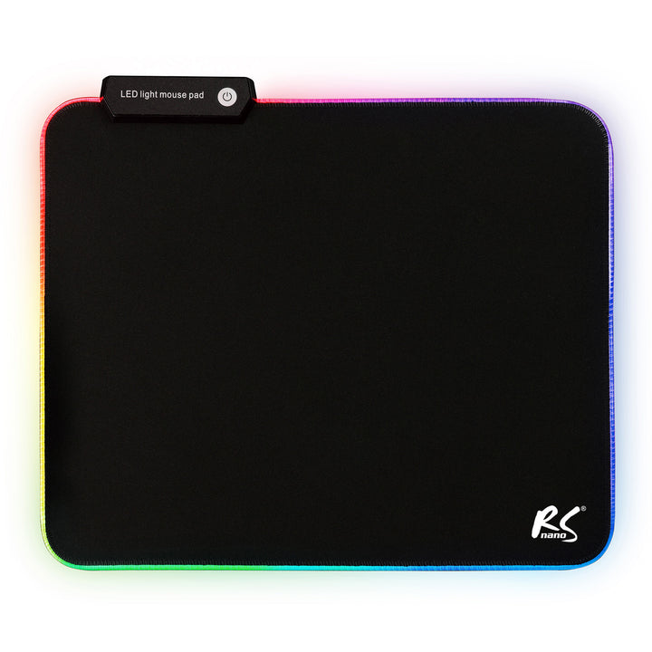 Tapis de souris de jeu avec éclairage LED RGB  antidérapant 30x25cm Nanos Rs