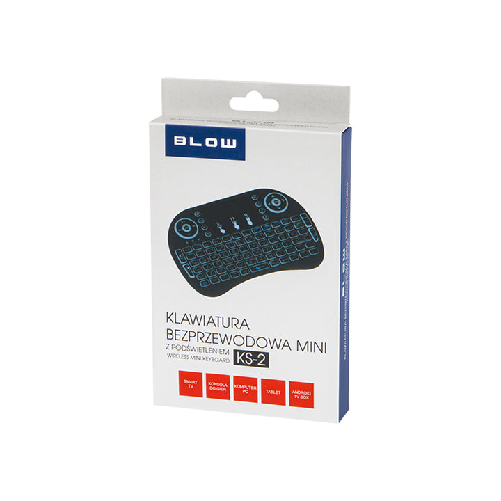 Mini clavier QWERT sans fil Blow KS-2 avec rétroéclairage et pavé tactile
