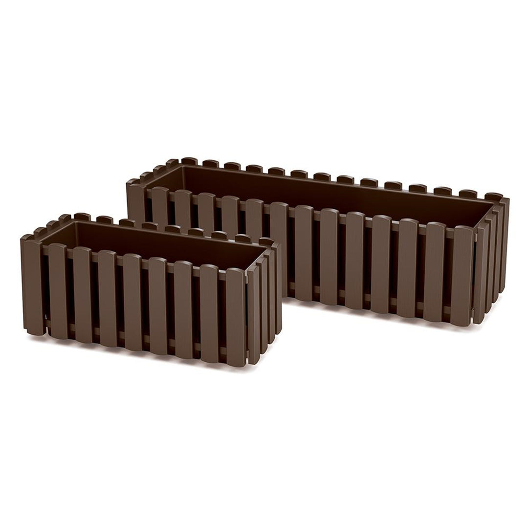 Jardinière Pot de fleurs à suspendre balcon 38cm marron Prosperplast Boardee Fencycase