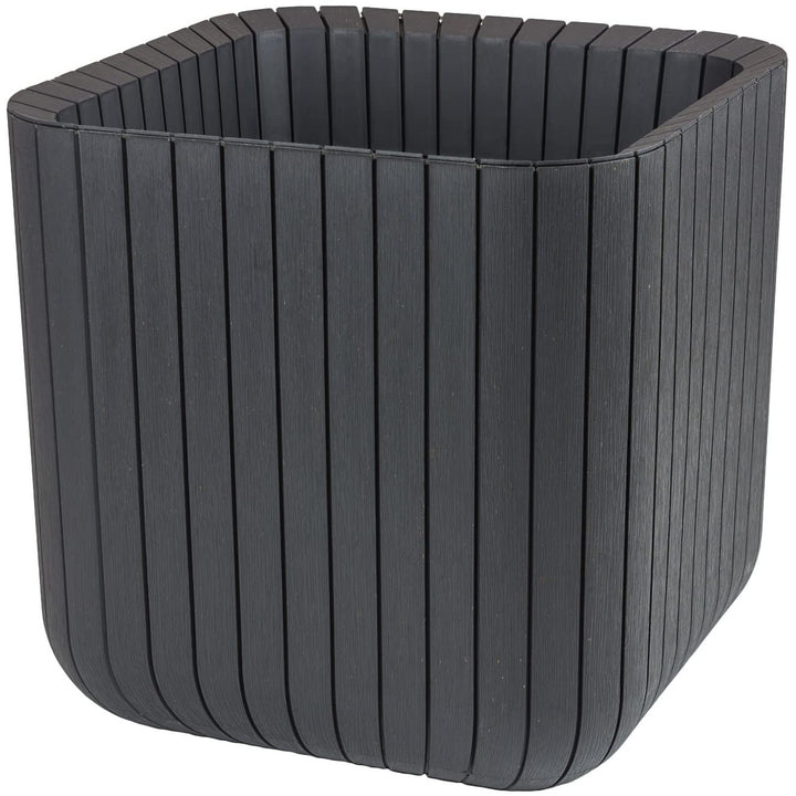 Pot de fleurs Keter Cube Wood Planter L anthracite