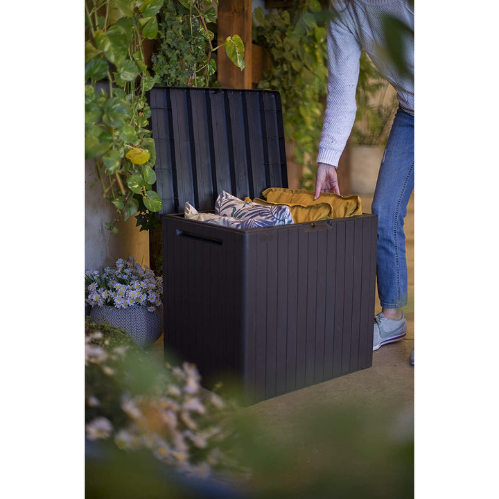 Coffre de jardin Boîte de rangement 113 L Keter City Storage Box Graphite
