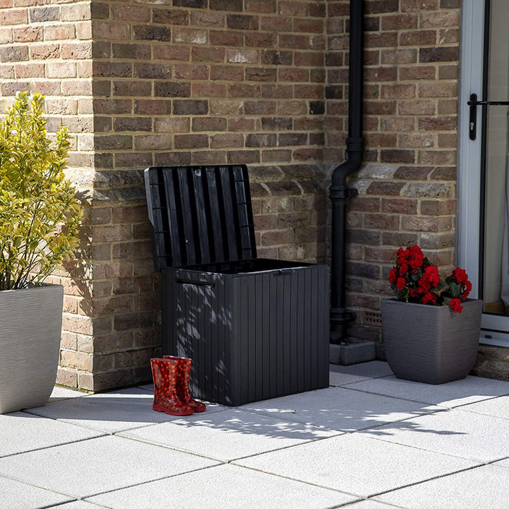 Coffre de jardin Boîte de rangement 113 L Keter City Storage Box Graphite