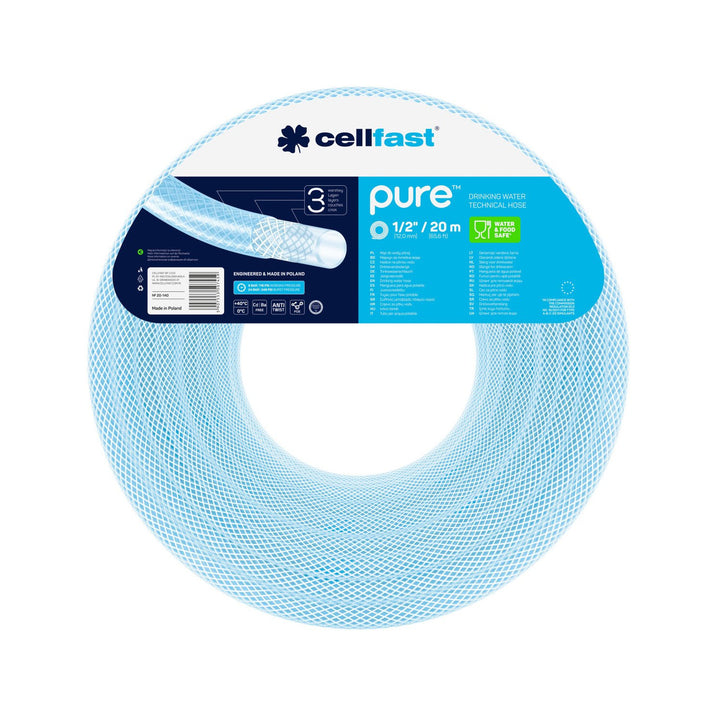 Tuyau pour l'eau potable Cellfast Pure 12,5 mm x 2,5 mm 20 m