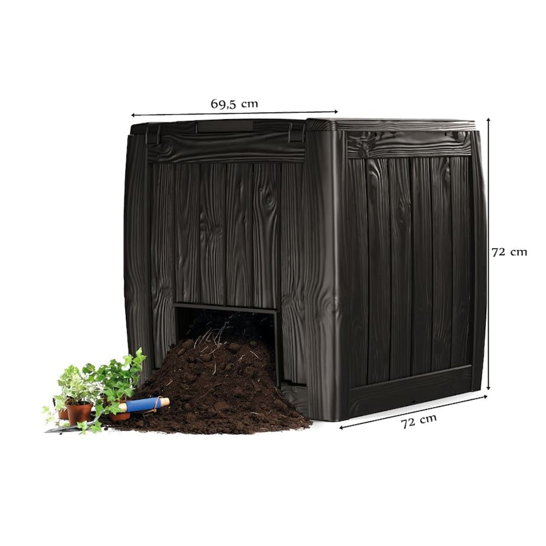 Composteur 340L avec base Keter Deco Composter marron