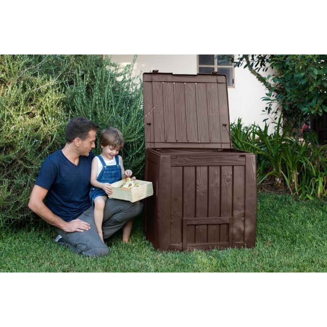 Composteur 340L avec base Keter Deco Composter marron