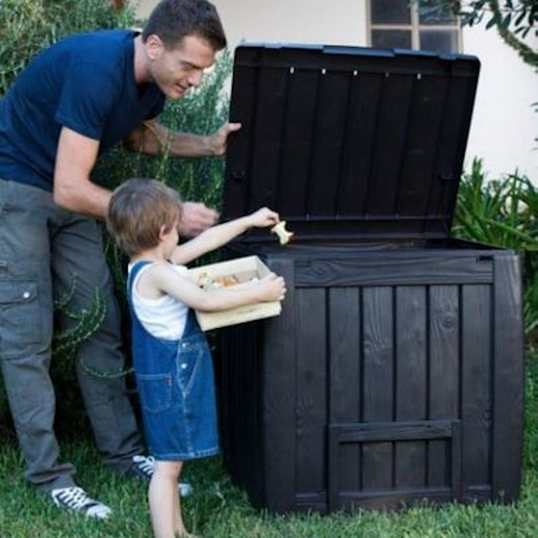 Composteur 340L avec base Keter Deco Composter marron