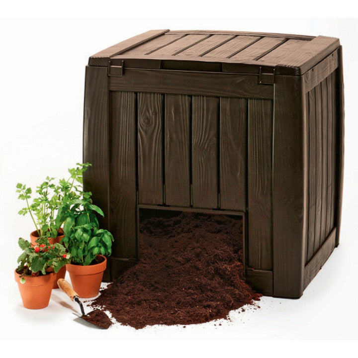 Composteur 340L avec base Keter Deco Composter marron
