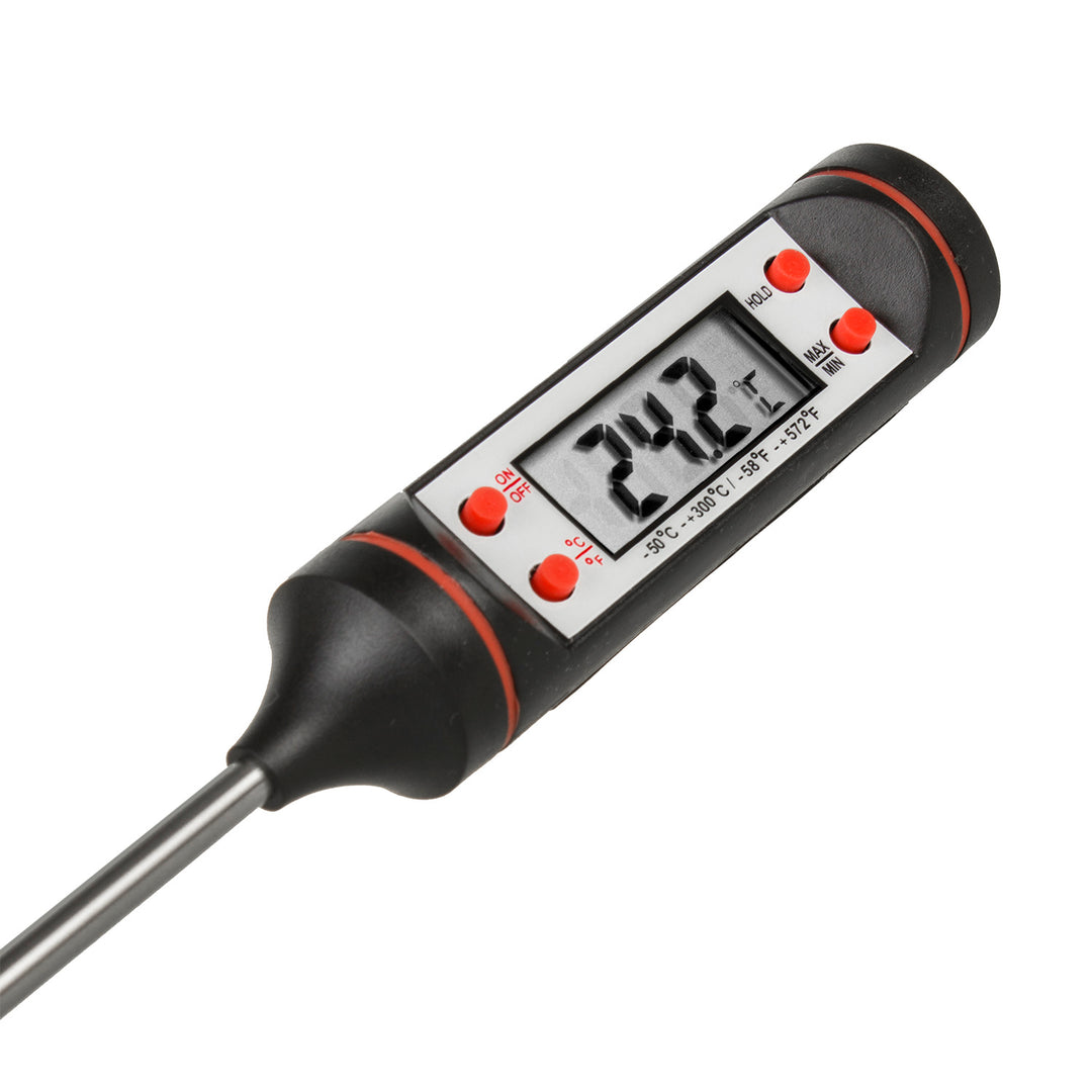 Thermomètre / sonde pour aliments GreenBlue GB178, longueur de sonde 15 cm, plage de température -50 degrés C à +300 degrés C, précision 0,1 degrés C,