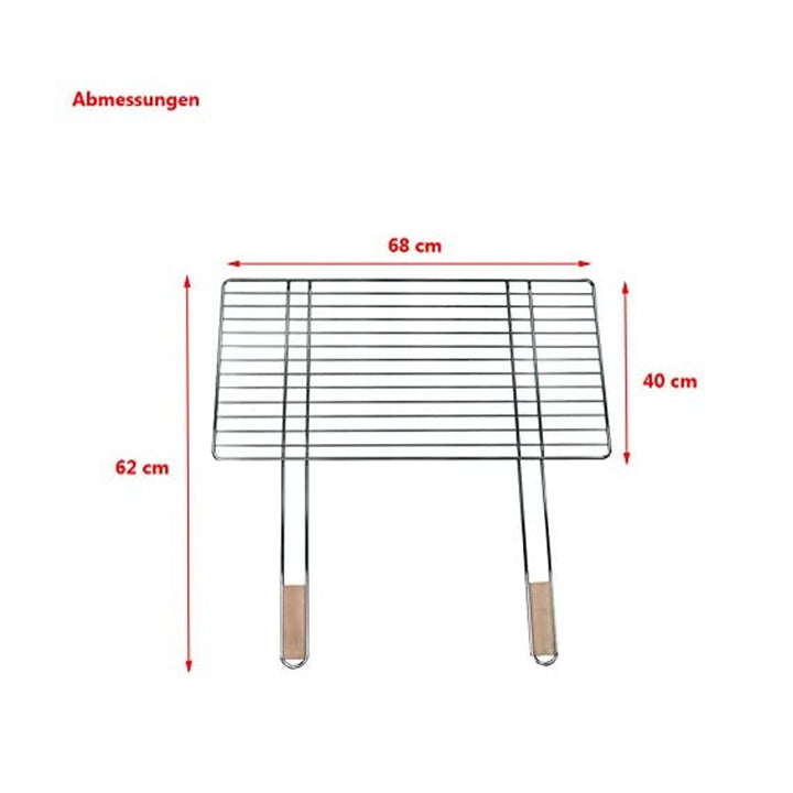 Grille pour barbecue 68 x 40 cm acier chromé Master Grill & Party MG254