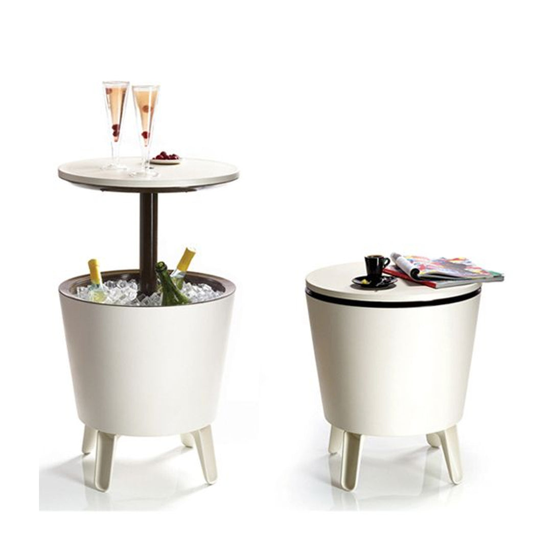 Table Bar de jardin Keter Cool Bar 3 en 1 réfrigérateur marron crème