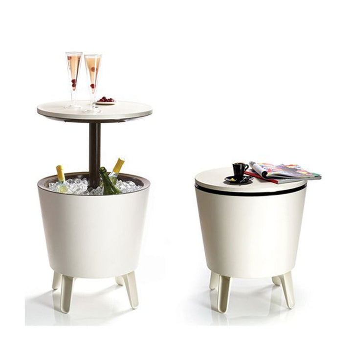 Table Bar de jardin Keter Cool Bar 3 en 1 réfrigérateur marron crème