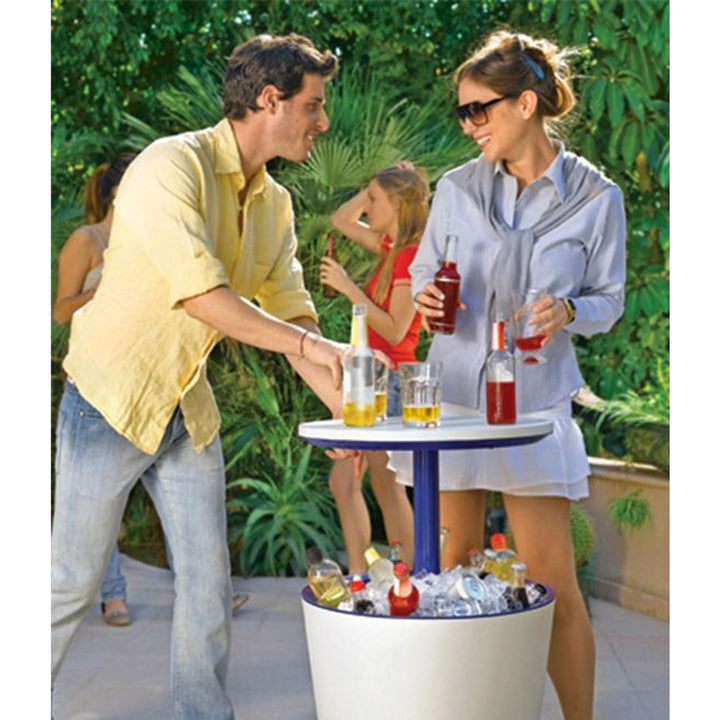 Table Bar de jardin Keter Cool Bar 3 en 1 réfrigérateur marron crème