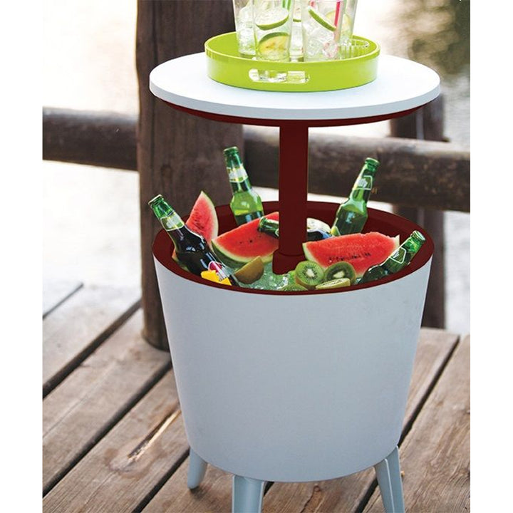 Table Bar de jardin Keter Cool Bar 3 en 1 réfrigérateur marron crème
