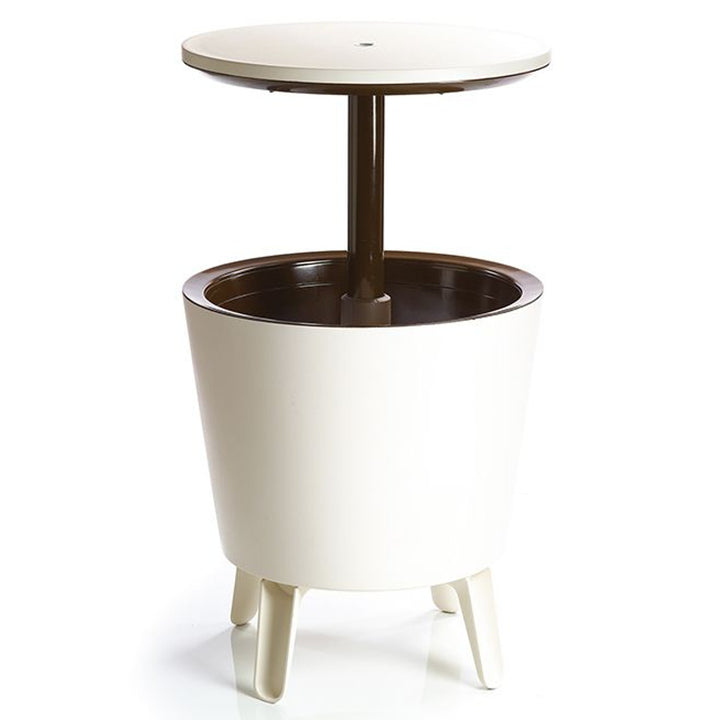 Table Bar de jardin Keter Cool Bar 3 en 1 réfrigérateur marron crème