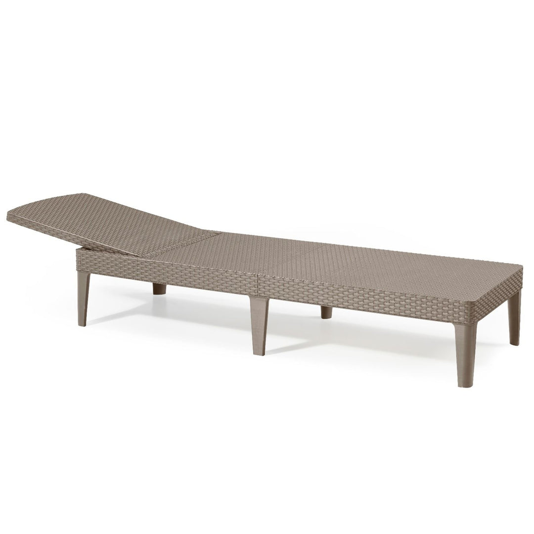 Chaise longue de jardin réglable Jaipur Sun Lounger cappuccino
