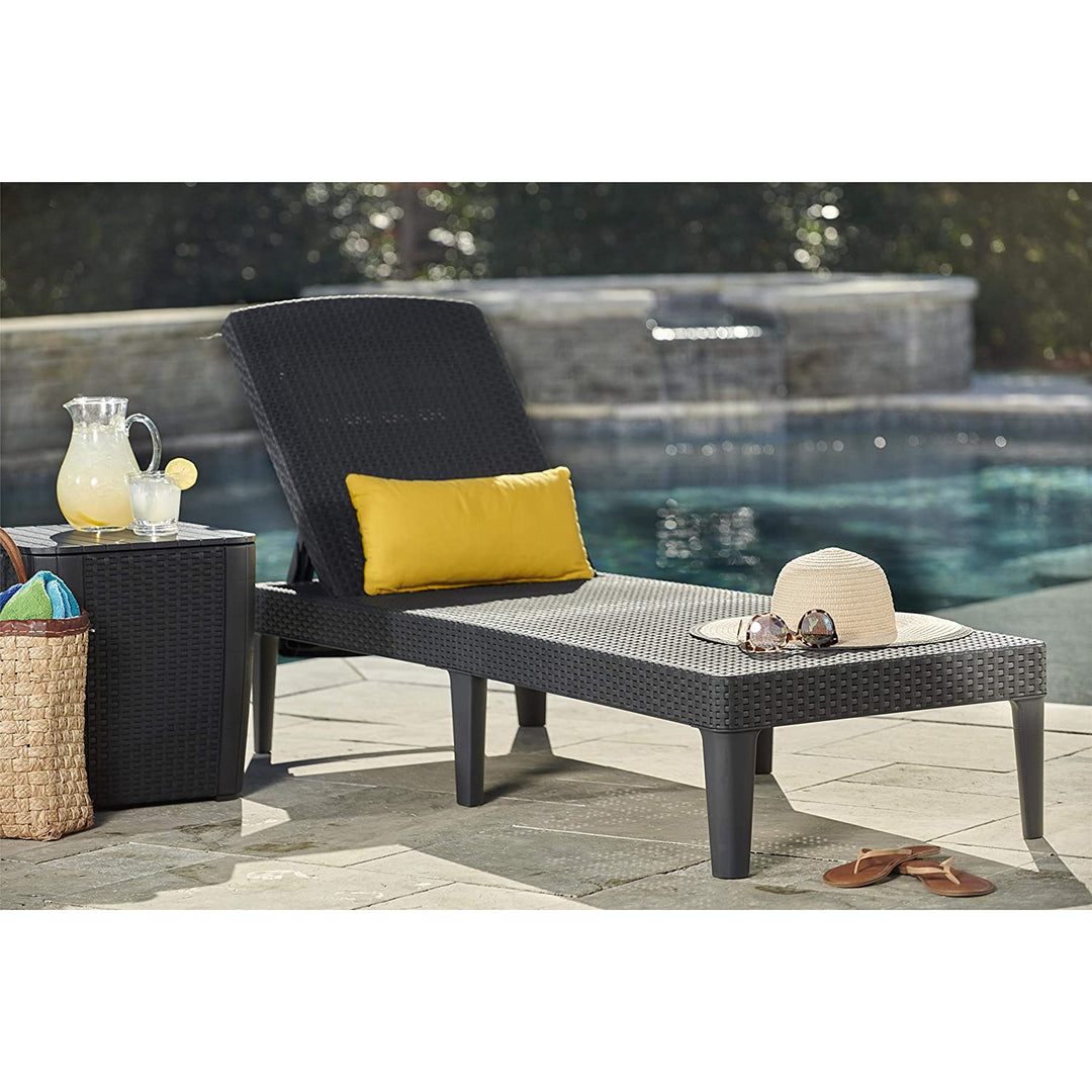 Chaise longue de jardin réglable Jaipur Sun Lounger graphite