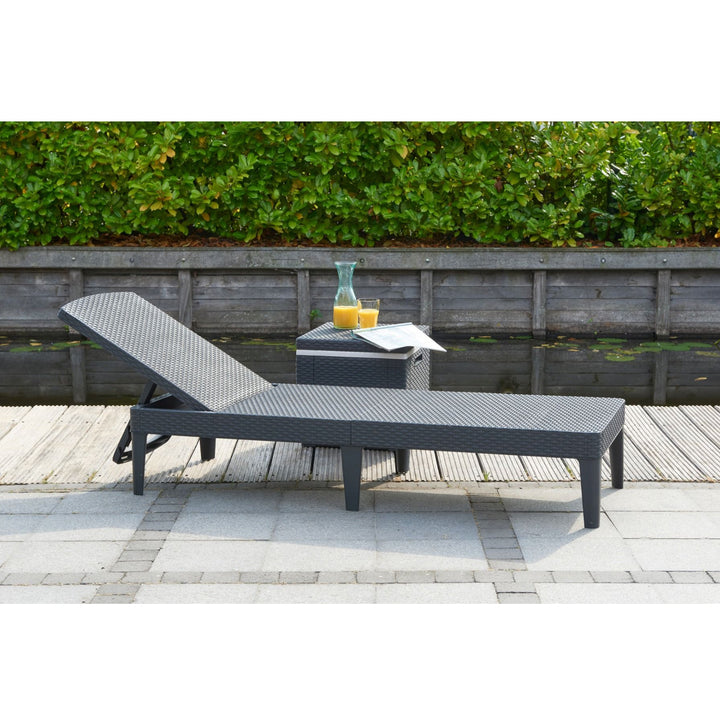 Chaise longue de jardin réglable Jaipur Sun Lounger graphite