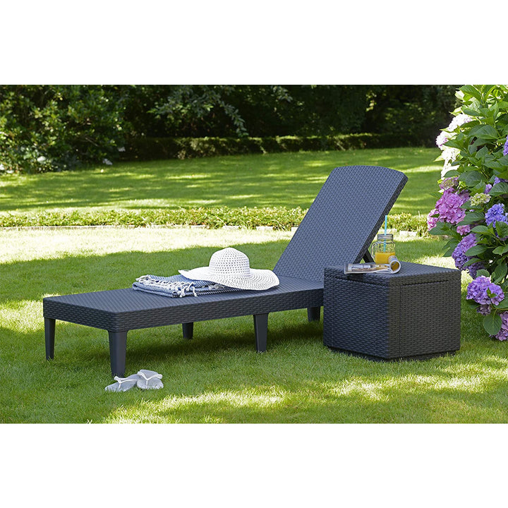 Chaise longue de jardin réglable Jaipur Sun Lounger graphite