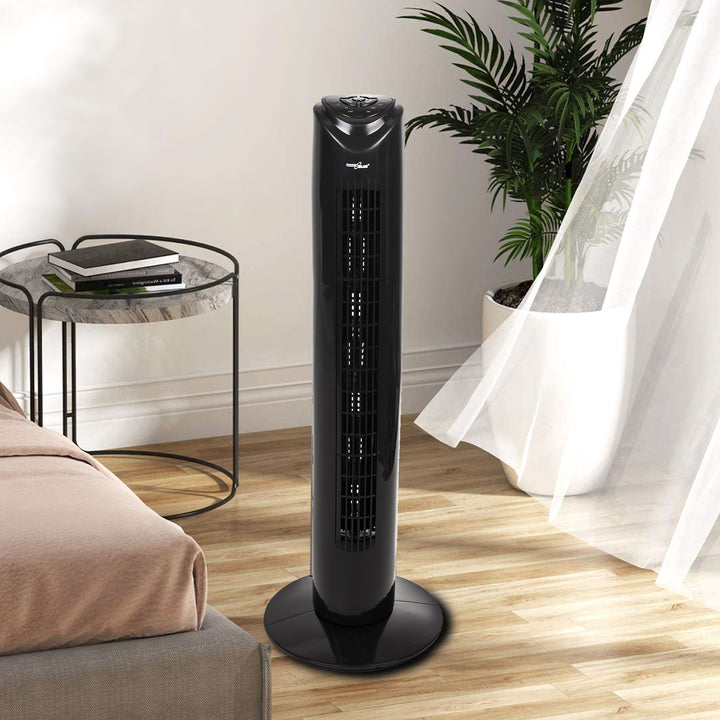 Green Blue GB645 Ventilateur colonne avec télécommande 3 modes 3 vitesses oscillation 80° 45W Minuterie Hauteur 82 cm