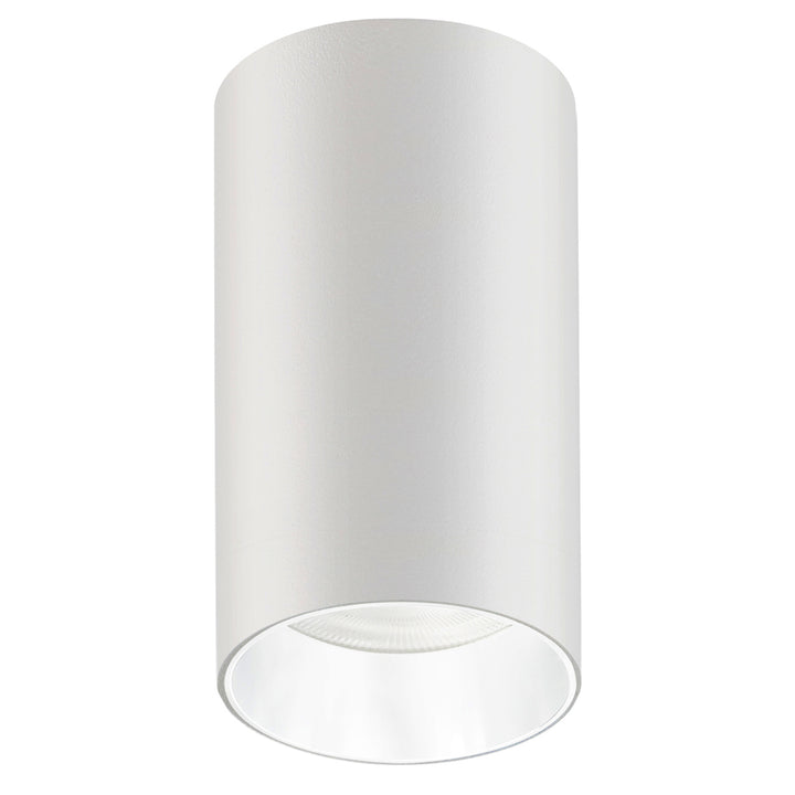 Luminaire de surface Maclean MCE458 W/W tube, spot, rond, aluminium, GU10, 55x100mm, blanc