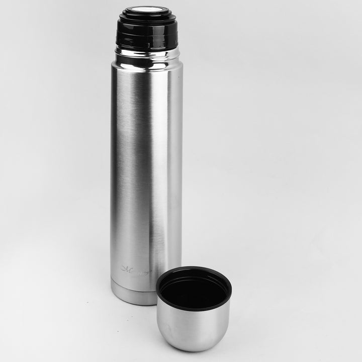 Bouteille isotherme thermos en acier inoxydable avec gobelet et sac de transport pour boissons chaudes ou froides (1000ml)