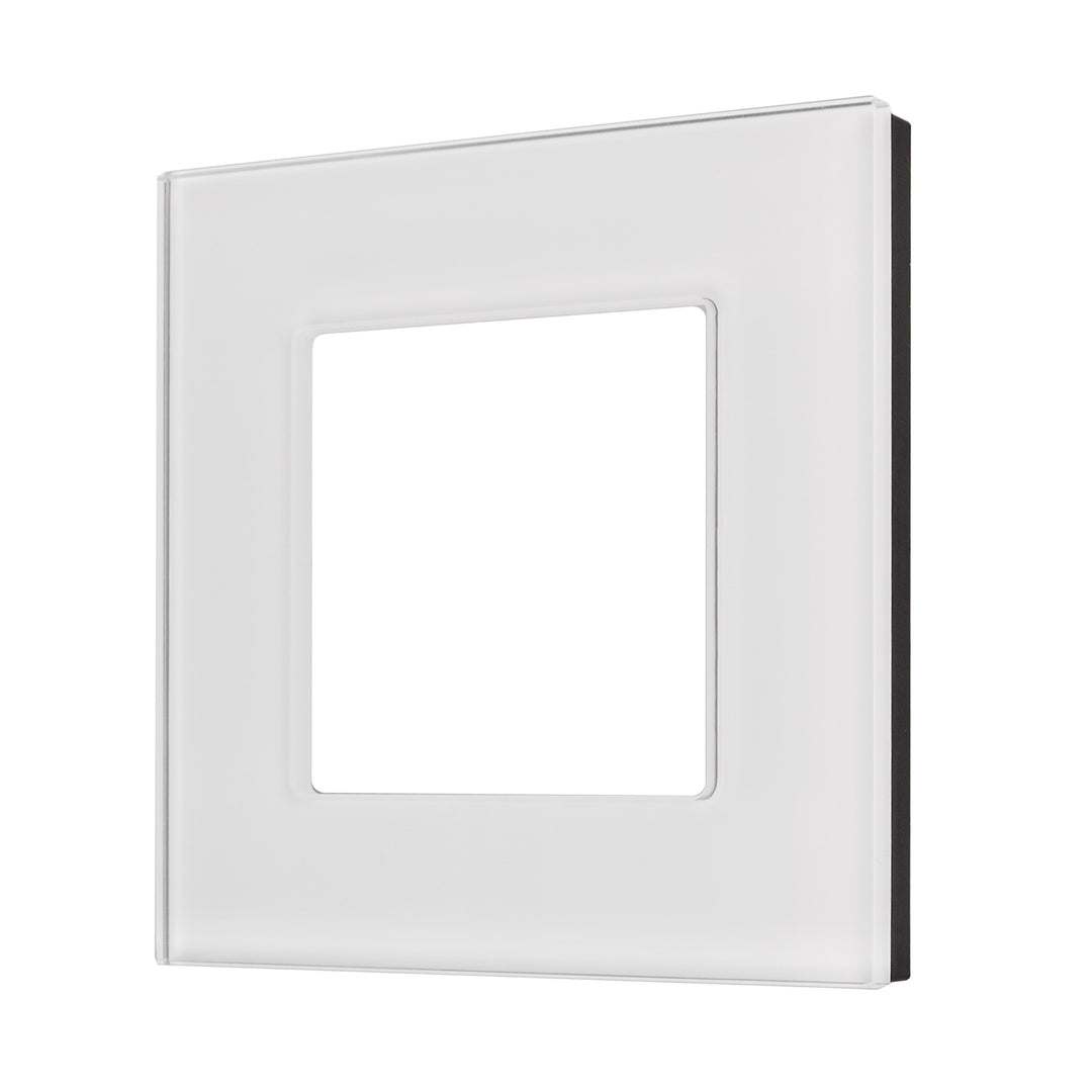 Cadre en verre Maclean, simple, blanc, 86x86mm, MCE730W