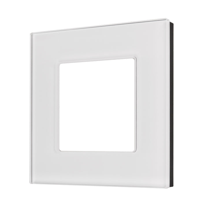 Cadre en verre Maclean, simple, blanc, 86x86mm, MCE730W