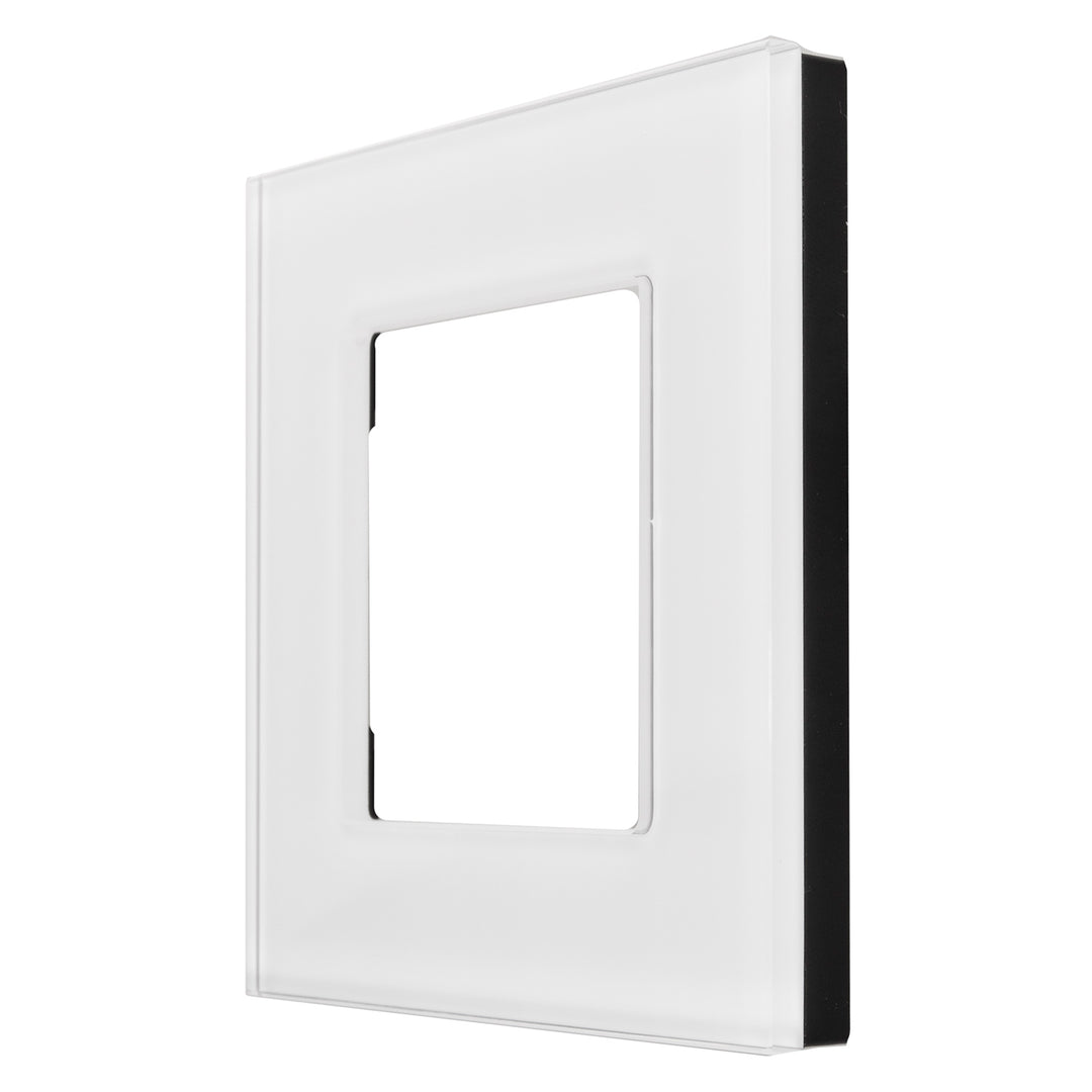 Cadre en verre Maclean, simple, blanc, 86x86mm, MCE730W