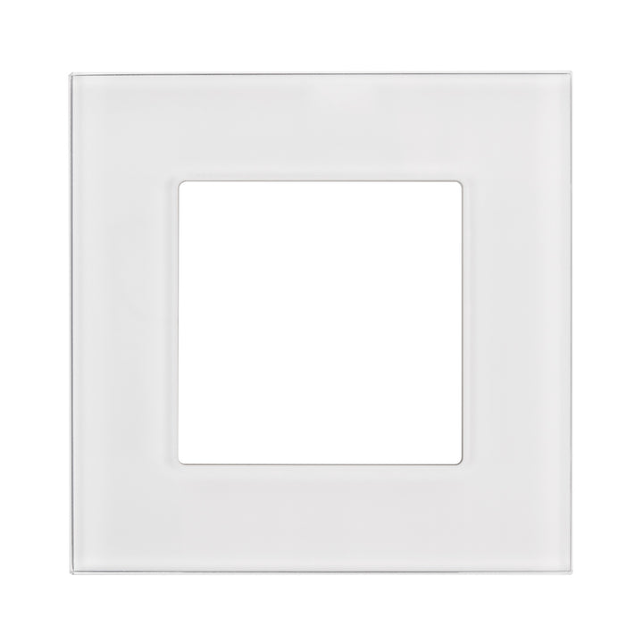 Cadre en verre Maclean, simple, blanc, 86x86mm, MCE730W