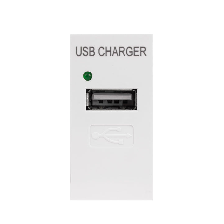 Maclean Prise USB avec chargeur, simple, 1A, blanc, MCE727W