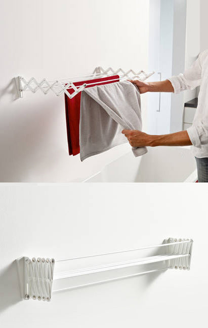 Etendoir ABJ Porte-linge et porte-serviettes, pliable blanc 70 cm