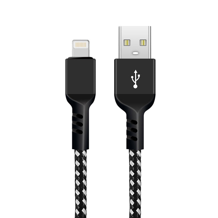 Câble pour IOS Maclean, supporte la charge rapide 2.4A, transfert de données, 5V/2.4A, noir, longueur 2m, MCE481