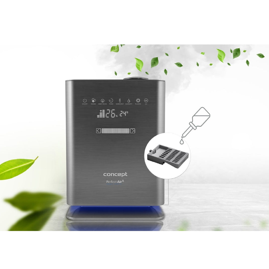 CONCEPT ZV2021 Humidificateur Perfect Air Wifi Remote Aromatherapy Timer UV UVC LED Display