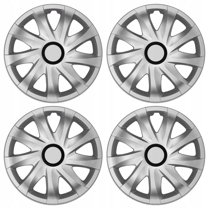 Enjoliveurs de roue - set complet de 4 pièces - NRM Kando - argent - 15"