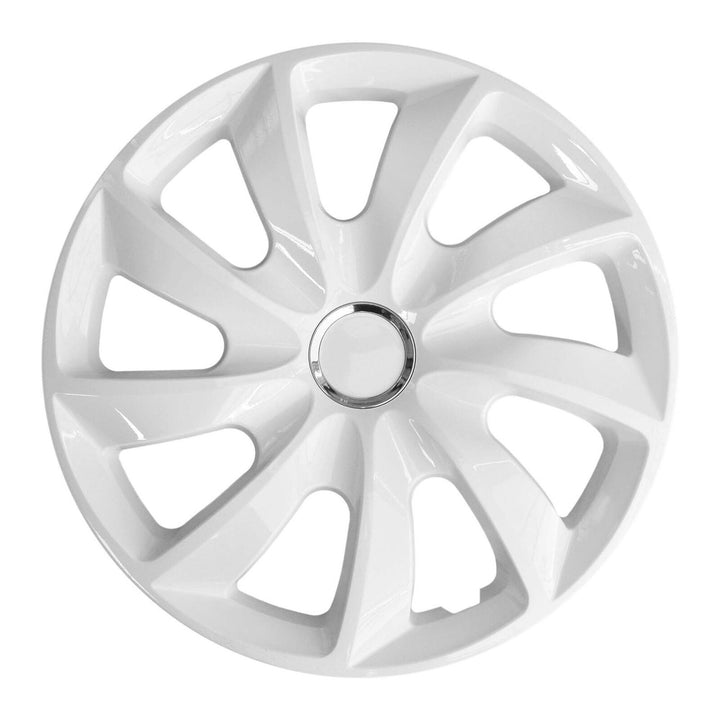 Enjoliveurs de roue - set complet de 4 pièces - NRM Stig - blanc - 15" pouces ABS