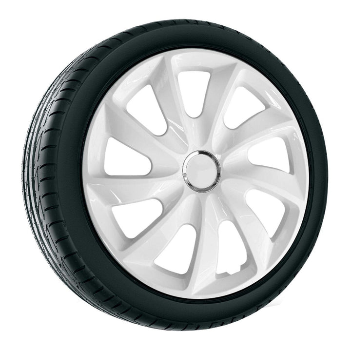 Enjoliveurs de roue - set complet de 4 pièces - NRM Stig - blanc - 17" pouces