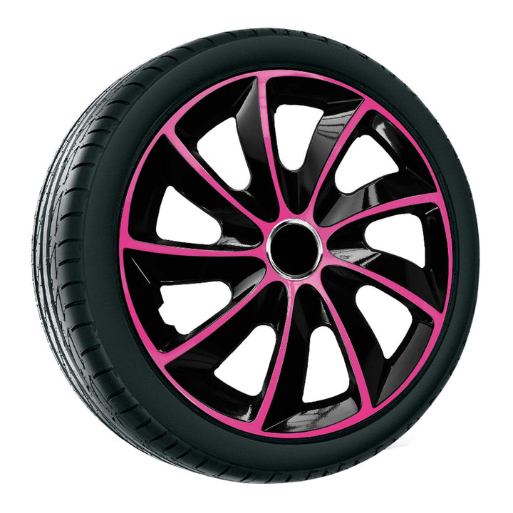 Kit d'enjoliveurs 14" NRM EXTRA STIG PINK BLACK rose/noir 4 pièces