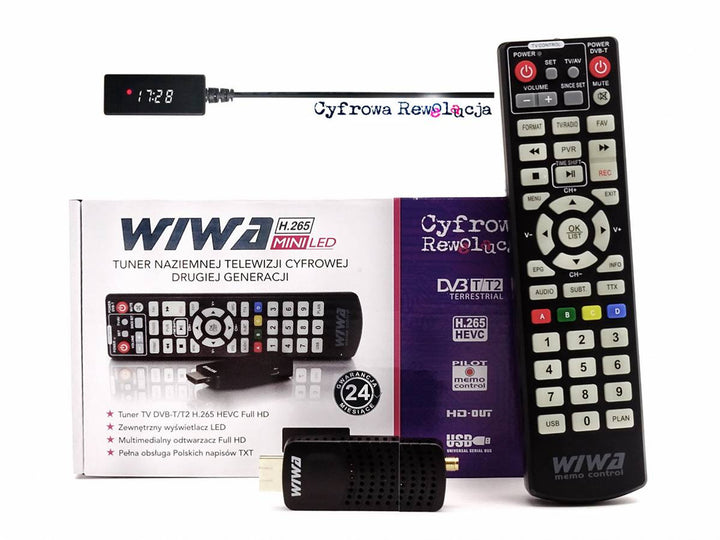 Récepteur DVB-T/T2 H.265 Hdmi avec écran mini Wiwa idéal pour la réception du nouveau signal DVB T2