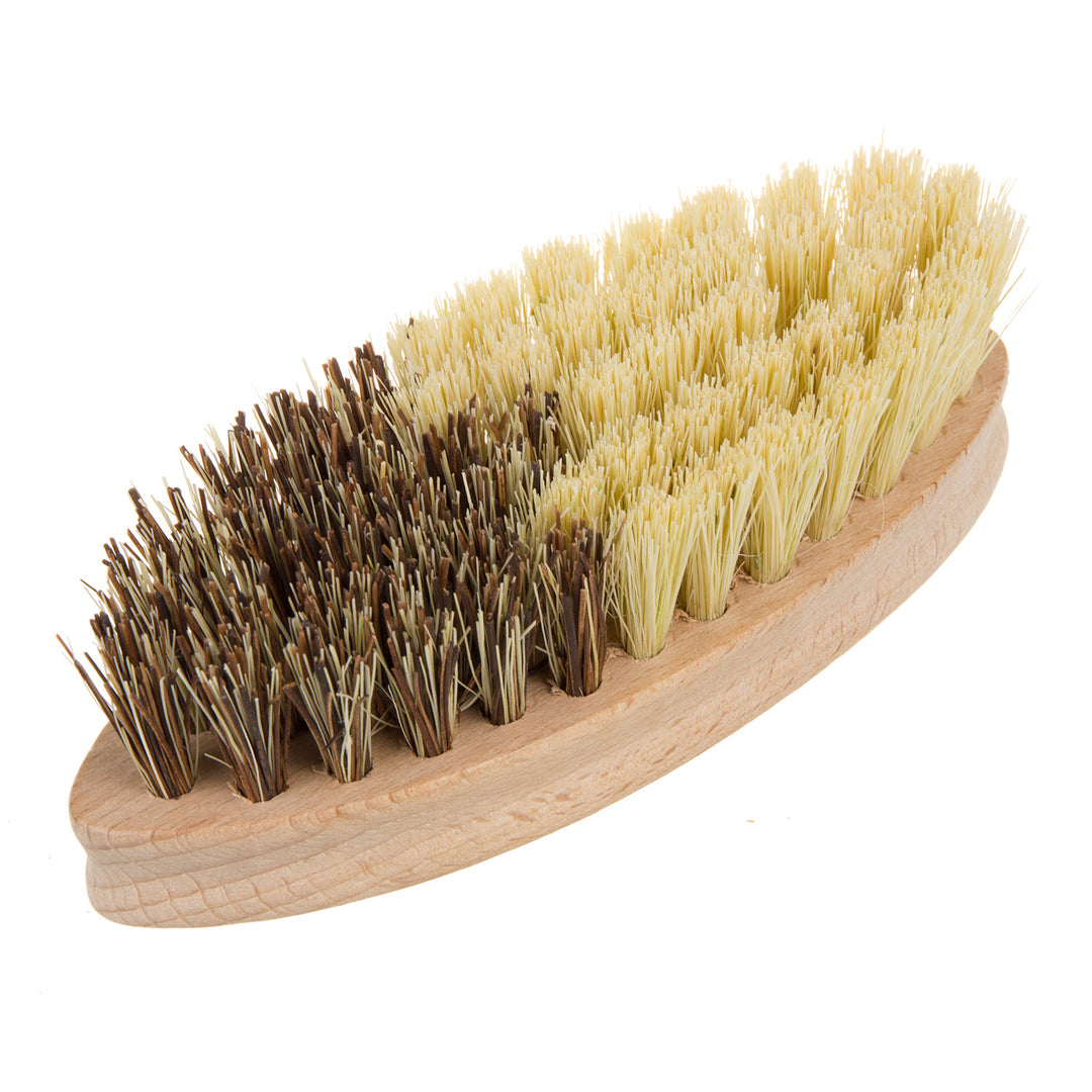 STARMANN Brosse à légumes en bois et tampico et union mélange de tampico et de bassinet