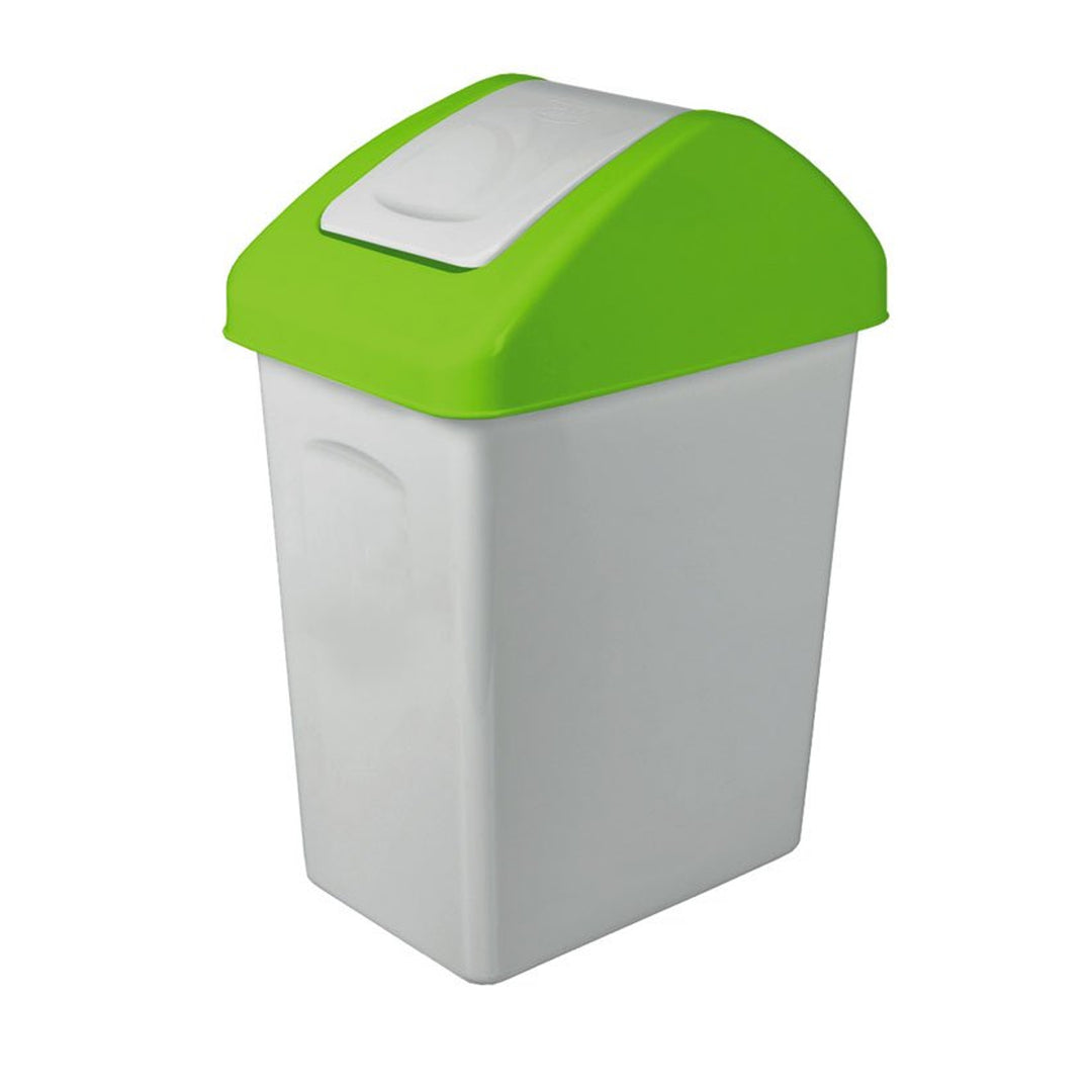 Poubelle de tri sélectif BranQ 25L avec couvercle basculant - Vert - Recyclage des déchets ECO