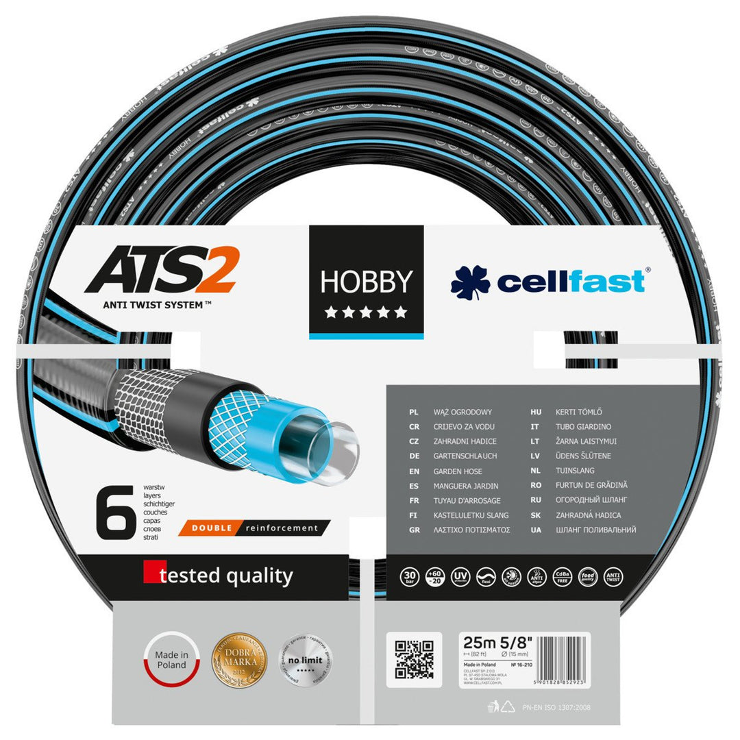 Cellfast Hobby garden hose ATS2 5/8" 25m 6-couches