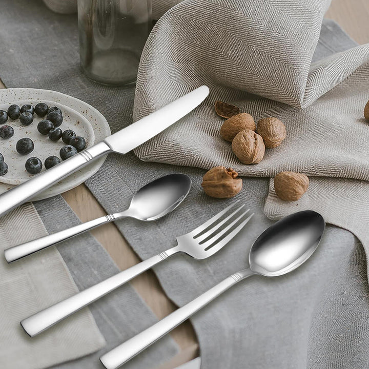 Set de couverts 24 pièces pour 6 personnes en acier inoxydable Maestro Argent